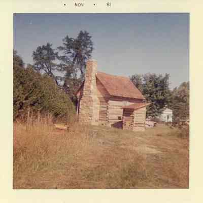 Southwest Elevations of Harrison's Cabin & Privy