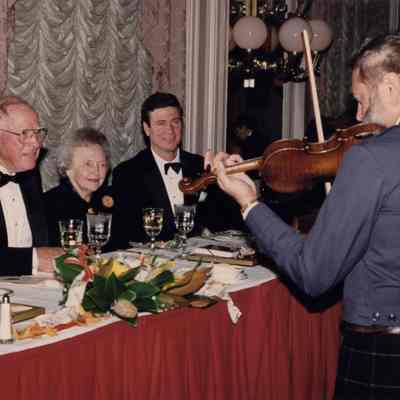 John R. Turner Plays Fiddle for Theodore W. Graves, Katherine Godwin, and George Allen
