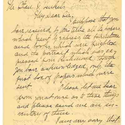 Lucy Henry Harrison to Stan Henkels