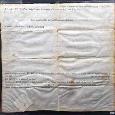 Land Grant to William Smith