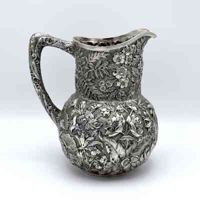 Silver Repoussé Pitcher