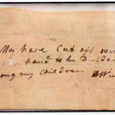 Note by Dorothea Dandridge Henry