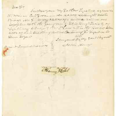 John Henry to Samuel Alexander