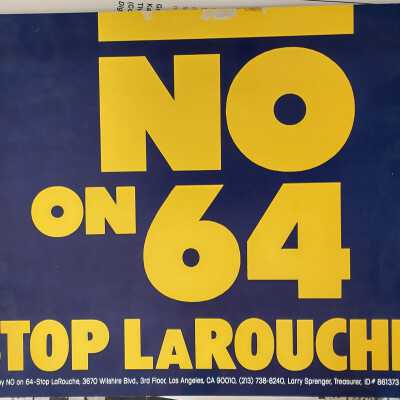 No on 64 Sign