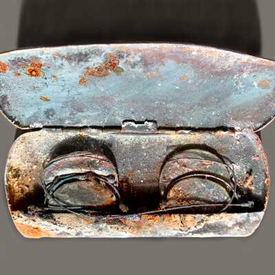 Eyeglasses and case Close-up Photograph