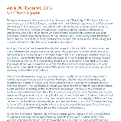 April 30, 2016 (Excerpt)