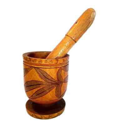 Wood Mortar and Pestle