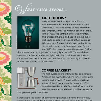What Came Before: Light Bulb and Coffee Maker