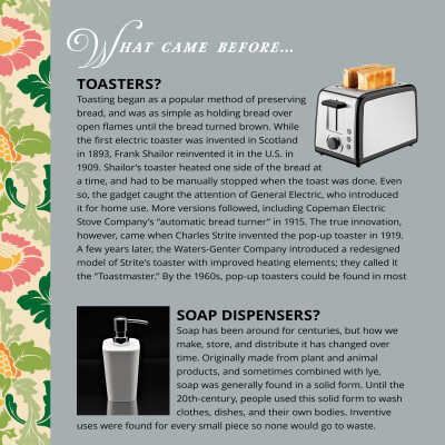 What Came Before: Toaster and Soap Dispenser