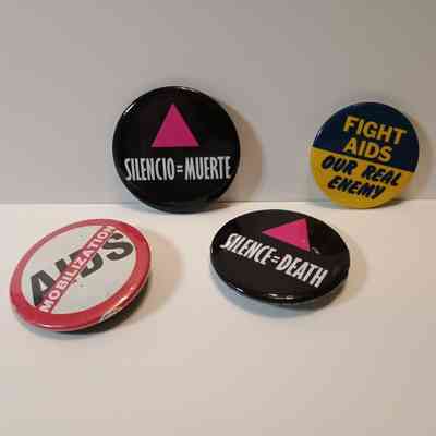 (4) AIDS and AIDS Fundraising Buttons