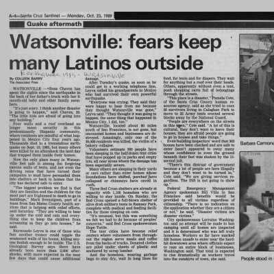 Watsonville Aftermath Article