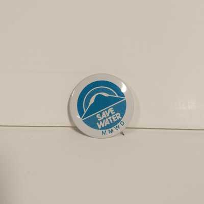 Pin with "Save Water" logo (1970s)