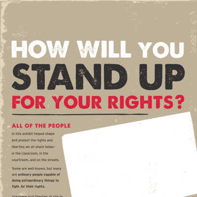 How will you stand up for your rights?