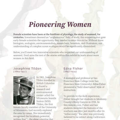 Pioneering Women