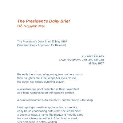 The President's Daily Brief Poem