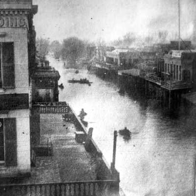 A Flooded Area in Downtown Sacramento