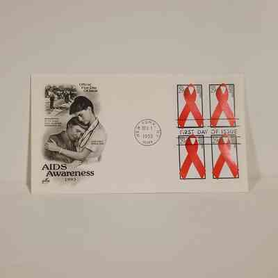 Cover with AIDS Awareness Stamps