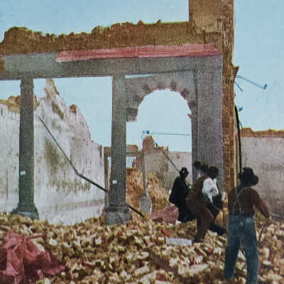 San Francisco Earthquake Burned District Stereoview