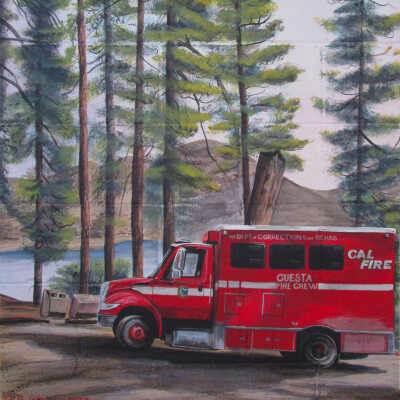 Incarcerated Firefighter Painting: Cuesta Fire Crew