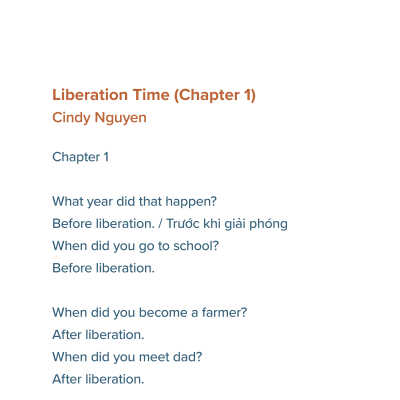 Liberation Time (Chapter 1): Poem