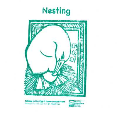 "Talking to Her Egg" Stamp