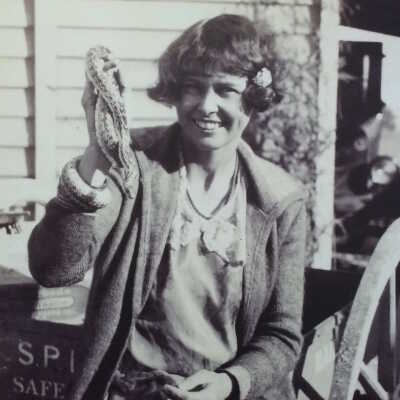 Susie with snake