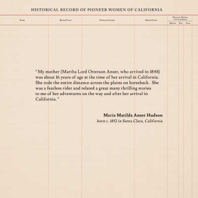 My mother Martha Lord Otterson Answer…