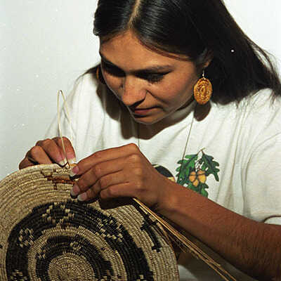 Eva Salazar, California Indian Basketweavers Association Gathering, 2003