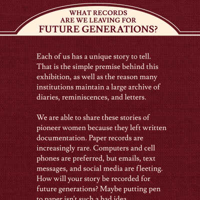 What records are we leaving for future generations?