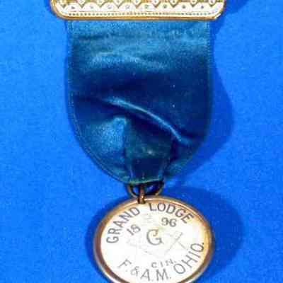 Pin: Annual Communication of the Grand Lodge of Ohio dated 1896