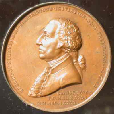 Coin: Sesquicentennial celebration of George Washington being initiated a Mason