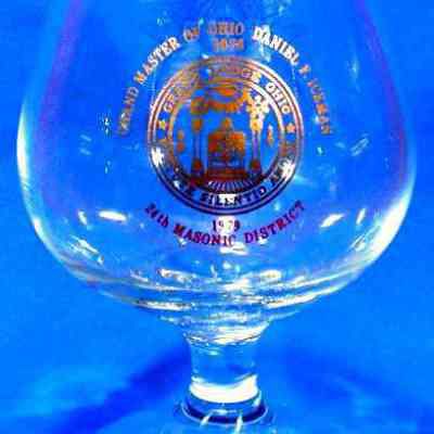 Glass: From 24th Masonic District, Daniel F. Iceman, G.M.