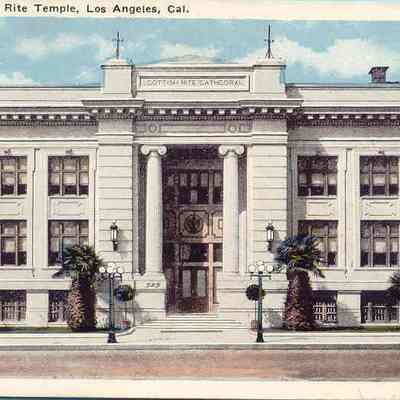 Postcard: Scottish Rite Cathedral, Los Angeles, California