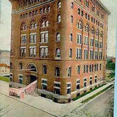 Postcard: Masonic Temple, Detroit, Michigan. Postmarked August 28, 1907. From a collection of photos of Masonic Temples, collector unknown