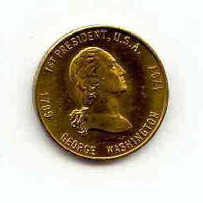 Coin/Medal: George Washington. Brass 1 1/2'" dia