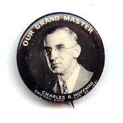 Badge: Annual Communication Grand Lodge of Ohio dated 1941. Charles B. Hoffman, G.M. Dayton, Ohio