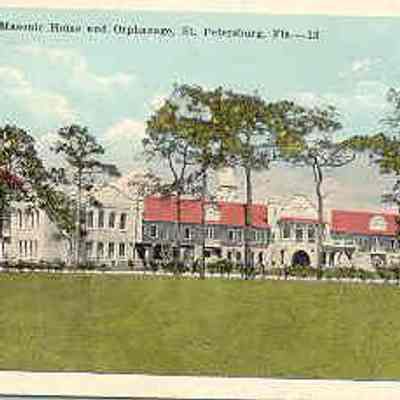 Postcard: Masonic Home, St. Petersburg, Florida. Postmarked February 4, 1938