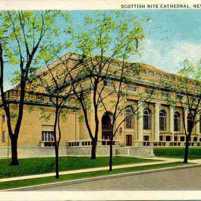 Postcard: Scottish Rite Cathedral, New Castle, Pennsylvania. Postmarked January 11,1933