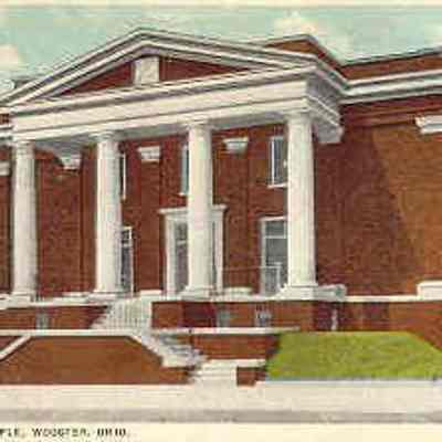 Postcard: Masonic Temple, Wooster, Ohio. From a collection of photos of Masonic Temples, collector unknown