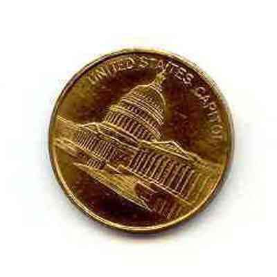 Coin/Medal: U. S. Capitol. Brass 1 1/2" dia
