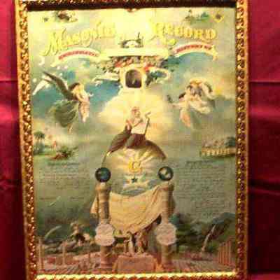 Chart: Masonic record of . J. Turner. Dated July 3, 1882