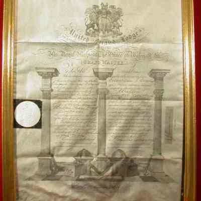 DIploma: Issued by the United Grand Lodge of England19, 1894