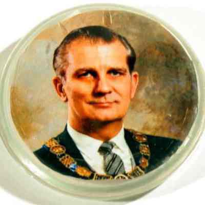 Paperweight: Louis C. Holzapfel, dated 1969-1970