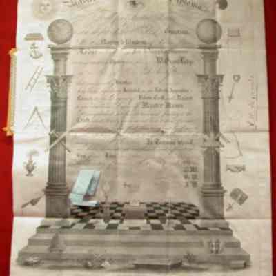 Diploma: Traveling diploma form Center Star Lodge #11 for A M Alexander