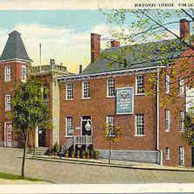 Postcard: Masonic Temple, Fredericksburg, Virginia