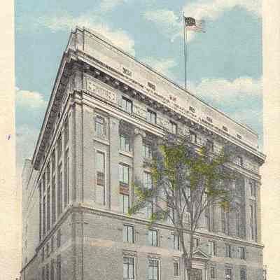 Postcard: Masonic Temple, Grand Rapids, Michigan. From a collection of photos of Masonic Temples, collector unknown