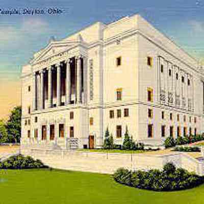 Postcatd: Masonic Temple, Dayton, Ohio. From a collection of photyos of Masonic Temples, collector unknown.