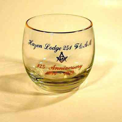 Glass: Hazen Lodge #251, 125 Anniversary, 1854-1979