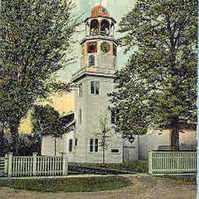 Postcard: Masonic Temple, Waterville, New York. Postmarked October 17, 1907