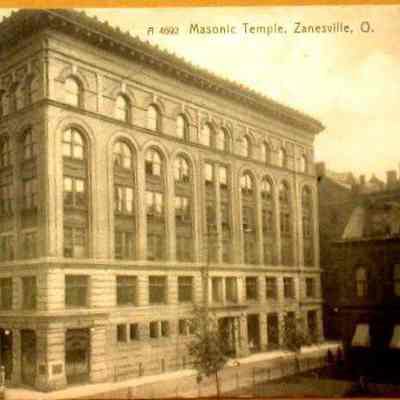 Postcard: Picture postcard Masonic Temple, Zanesville, Ohio
